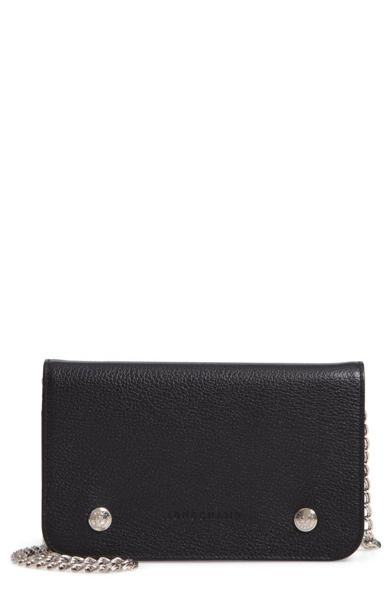Longchamp Le Foulonné Leather Wallet on a Chain | Nordstrom