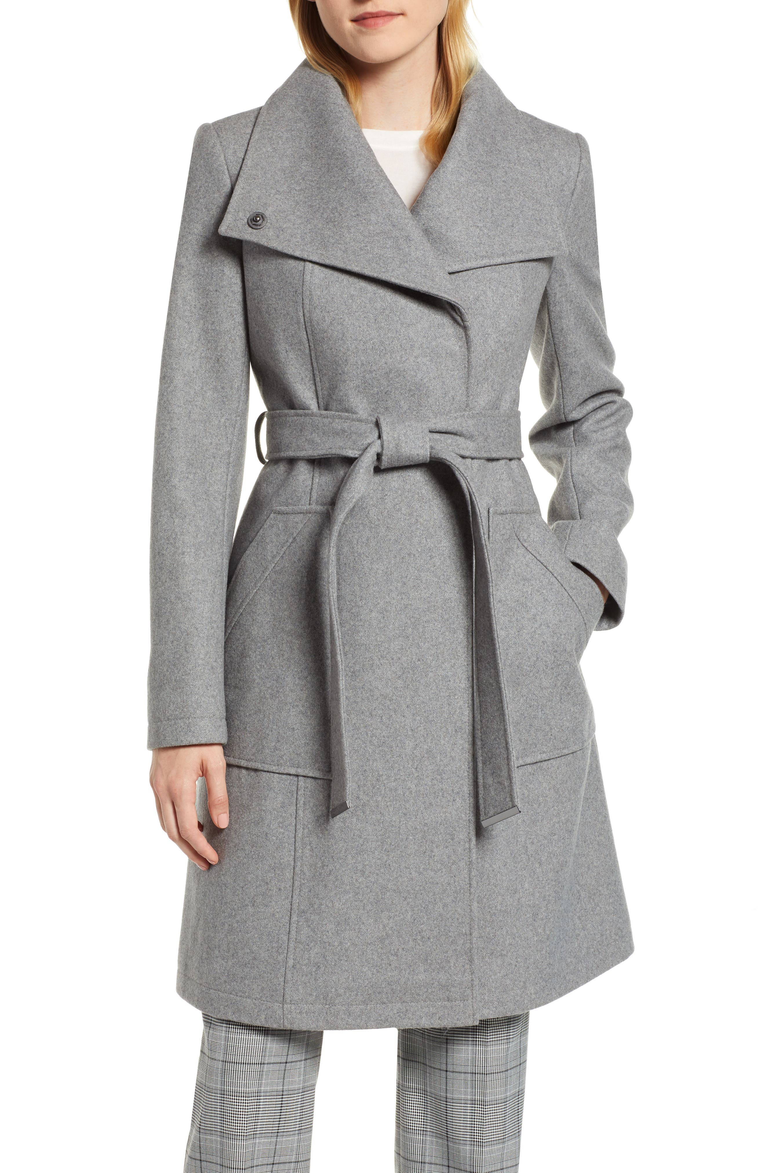 Halogen® Belted Wool Blend Coat (Regular & Petite) Nordstrom