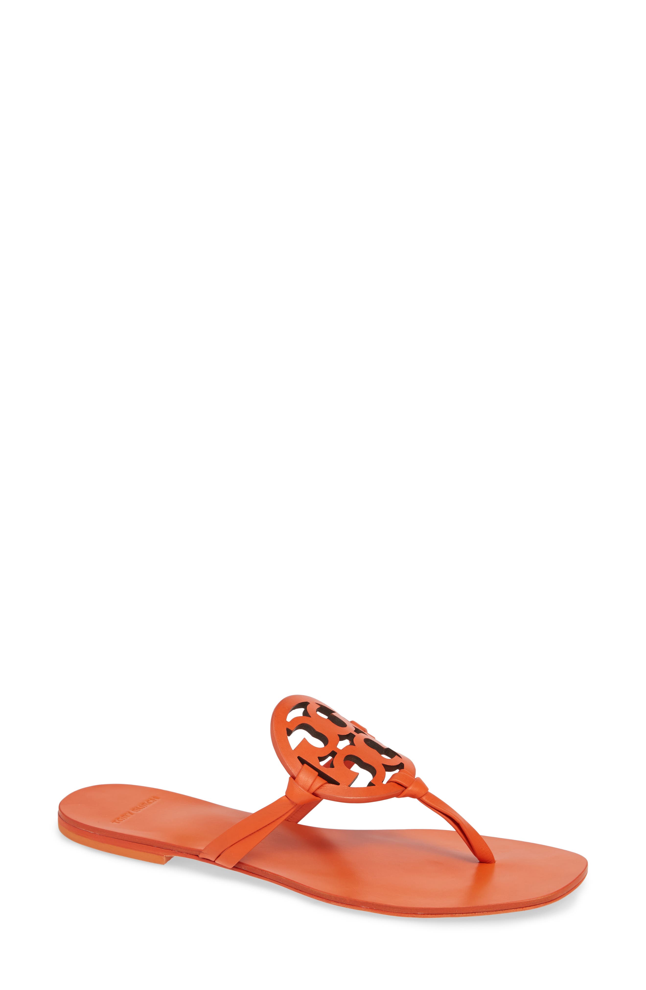 Tory Burch Miller Square Toe Thong Sandal, Orange