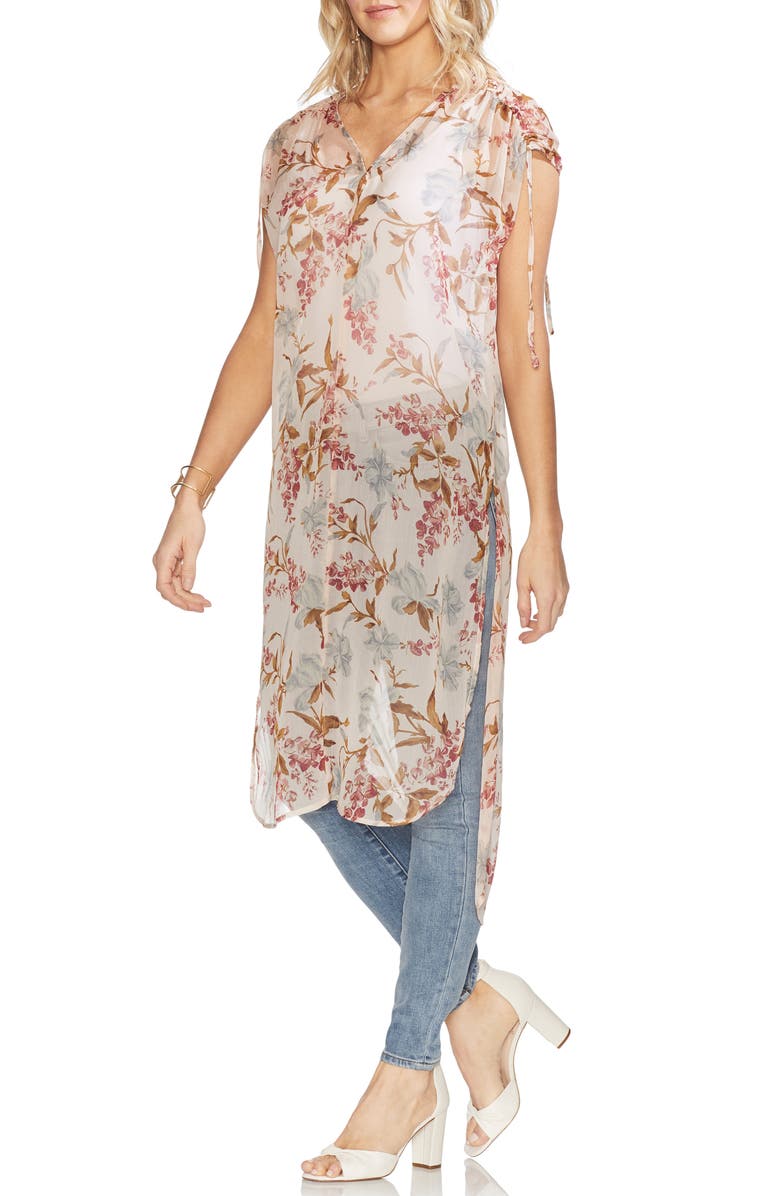 Vince Camuto T-shirts WILDFLOWER SHIRTTAIL TUNIC