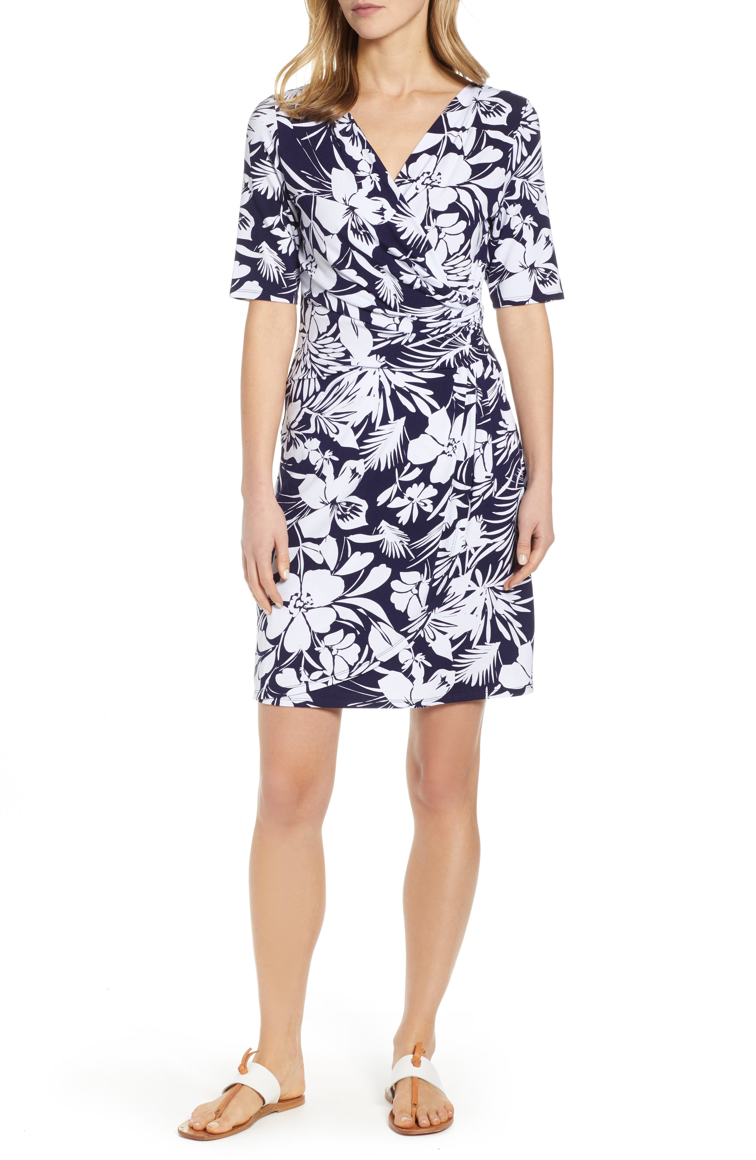 Tommy Bahama Buona Sera Wrap Dress, Blue