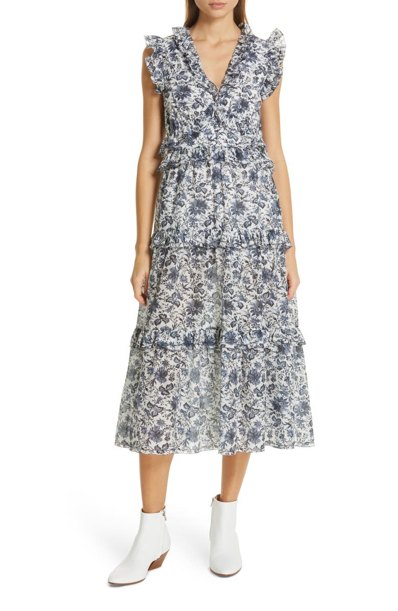 Robert Rodriguez Dresses CARMEN FLORAL PRINT COTTON & SILK DRESS