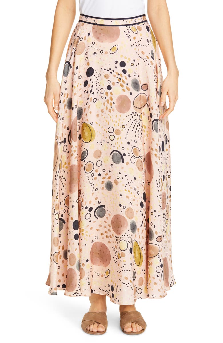 Lafayette 148 Skirts AMBRIA PRINT SILK MAXI SKIRT