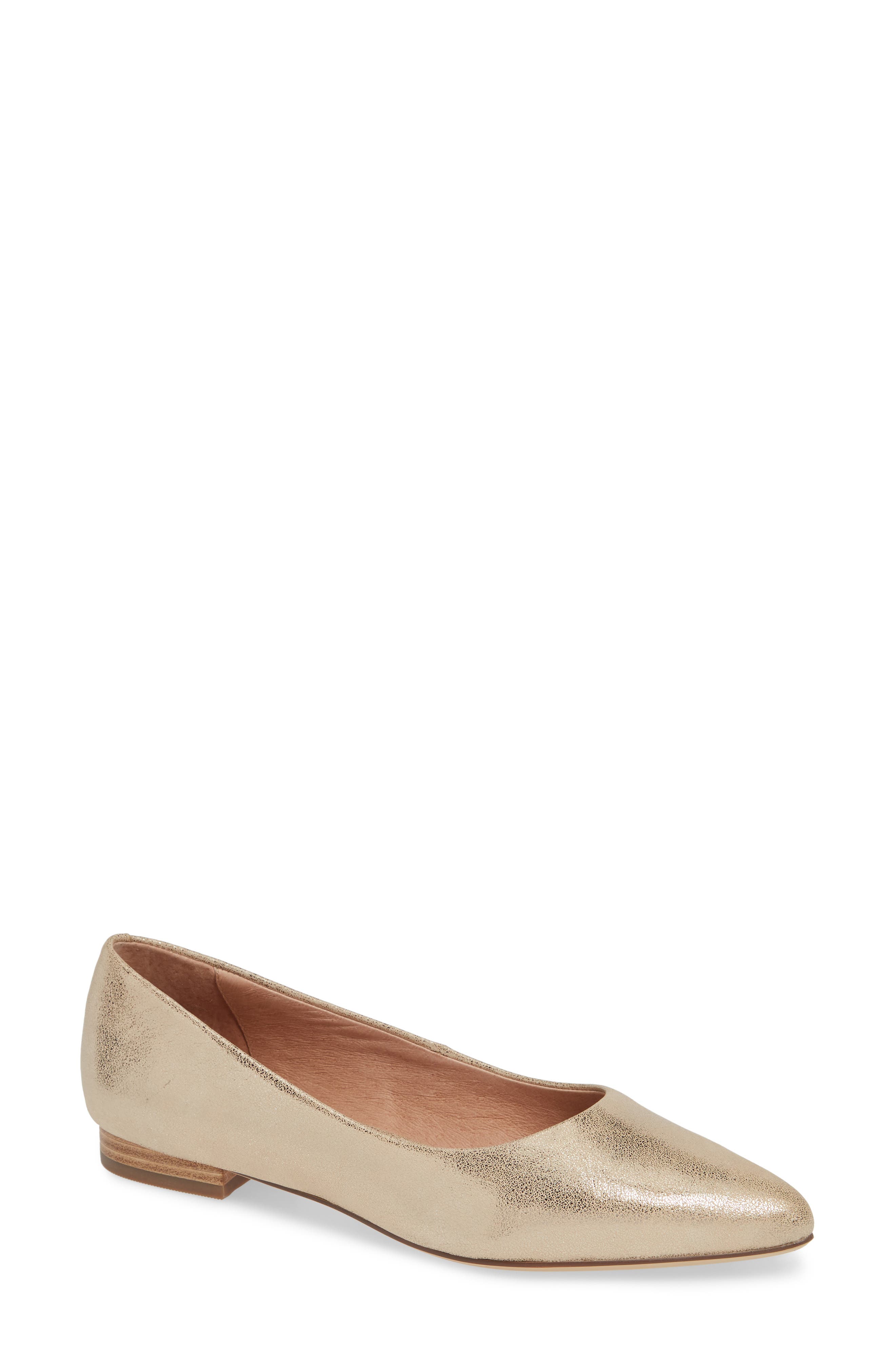 Caslon Luna Pointy Toe Flat- Metallic