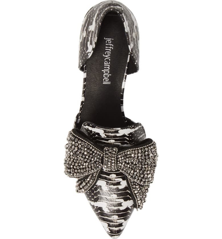 Shop Jeffrey Campbell Valenti Embellished Bow Loafer In Black