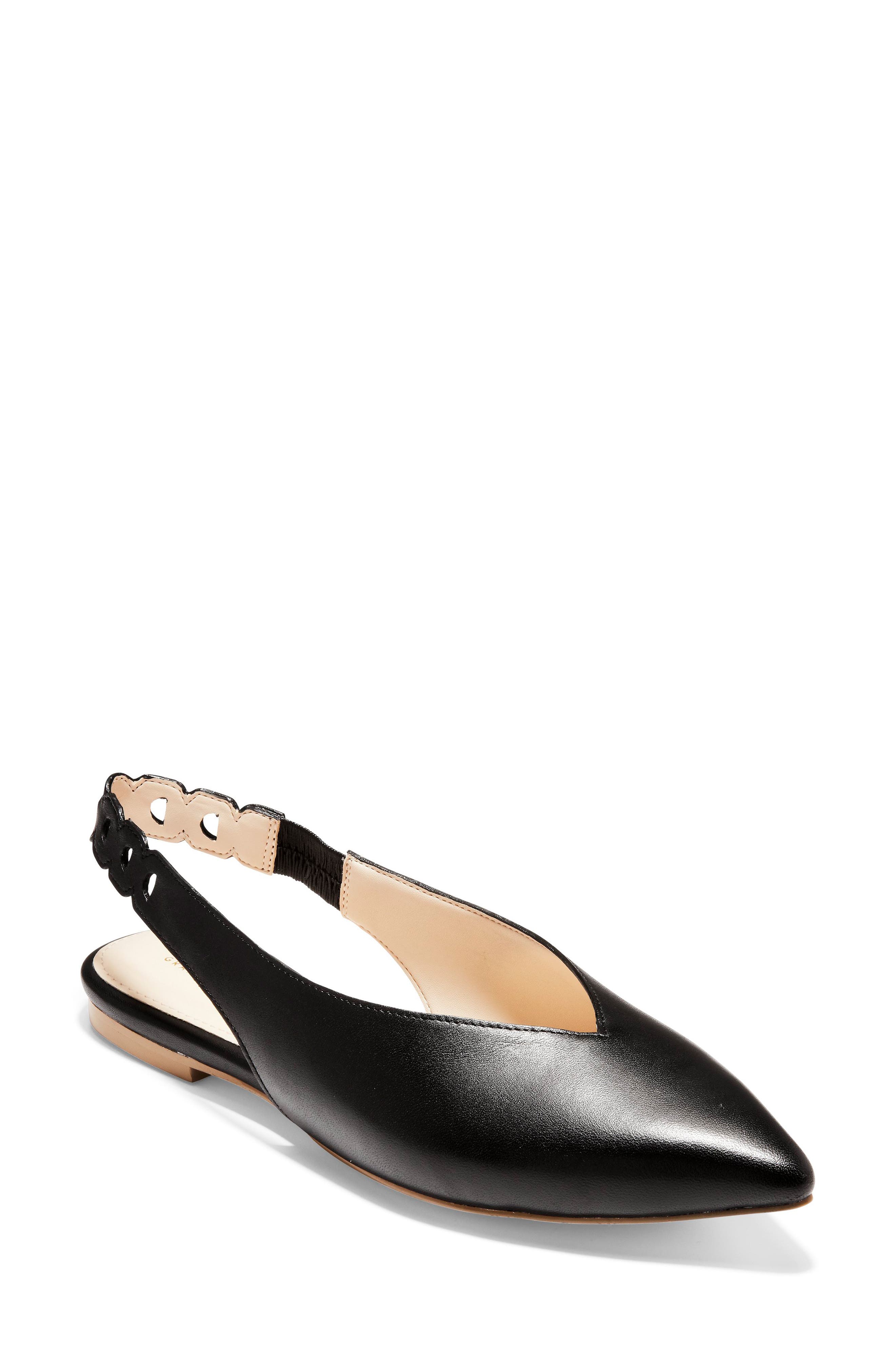 Cole Haan Merrit Slingback Flat, Black