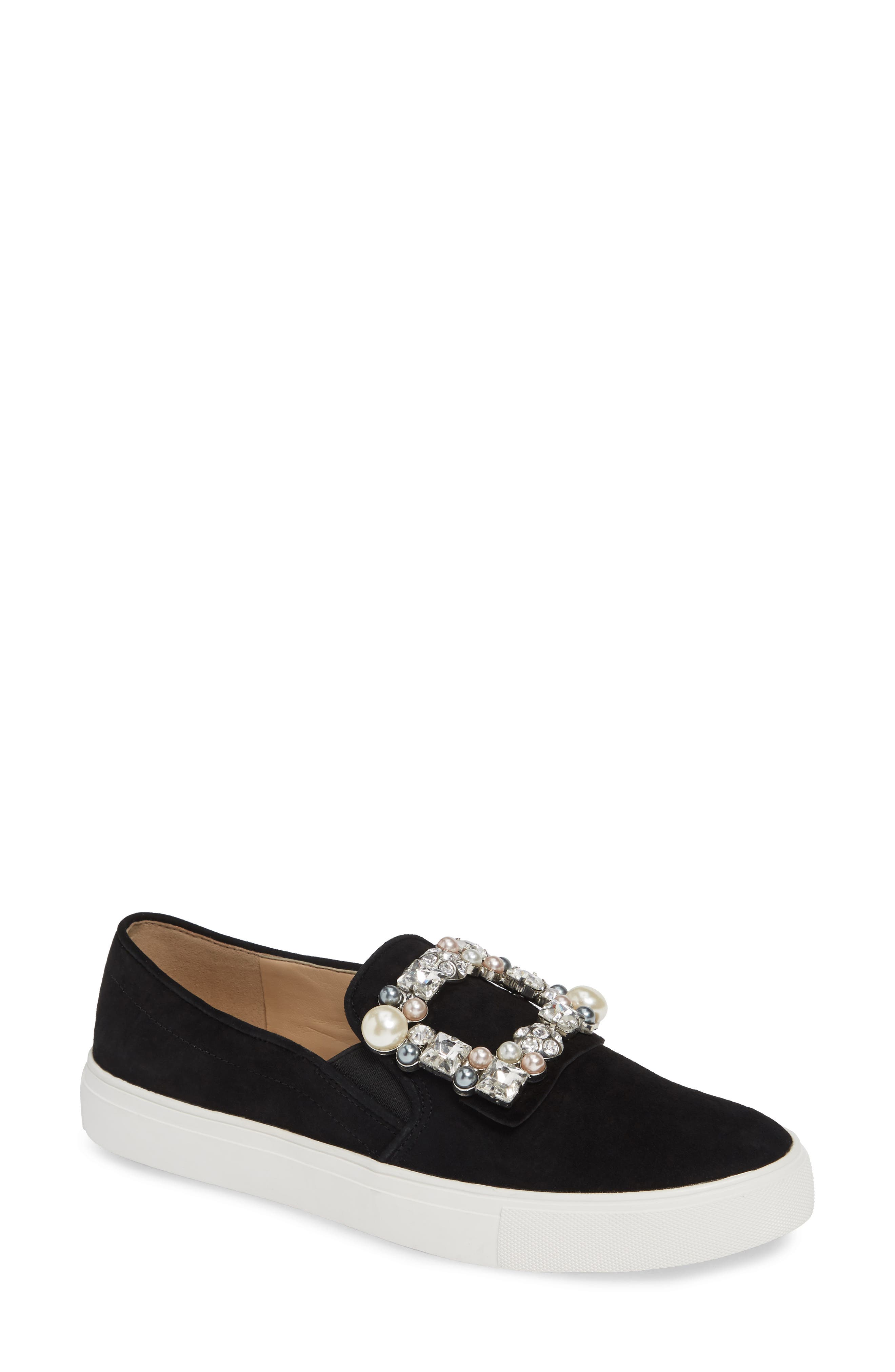 Karl Lagerfeld Paris Evelyn Imitation Pearl Embellished Sneaker (Women