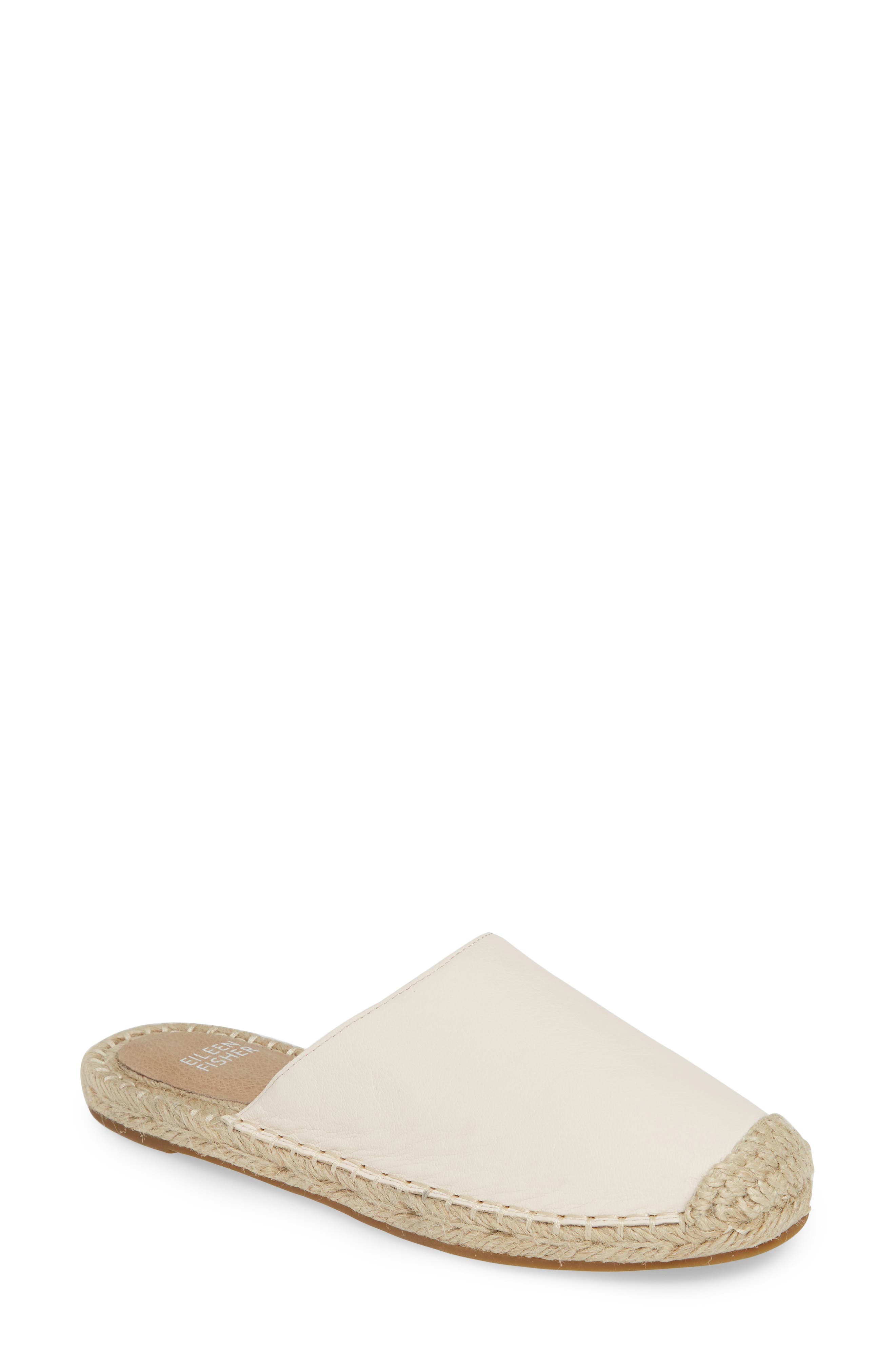 EILEEN FISHER Kai Mule, Main, color, VANILLA TUMBLED LEATHER