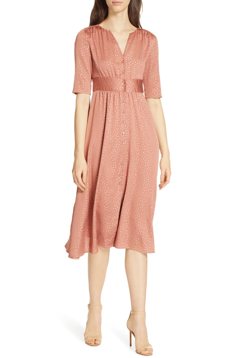 Ba&sh Dresses GALA FOIL PRINT MIDI DRESS