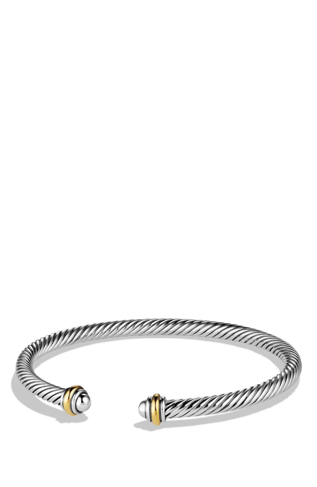 DAVID YURMAN Cable Classics Bracelet with 18K Gold, 4mm, Main, color, TWO TONE