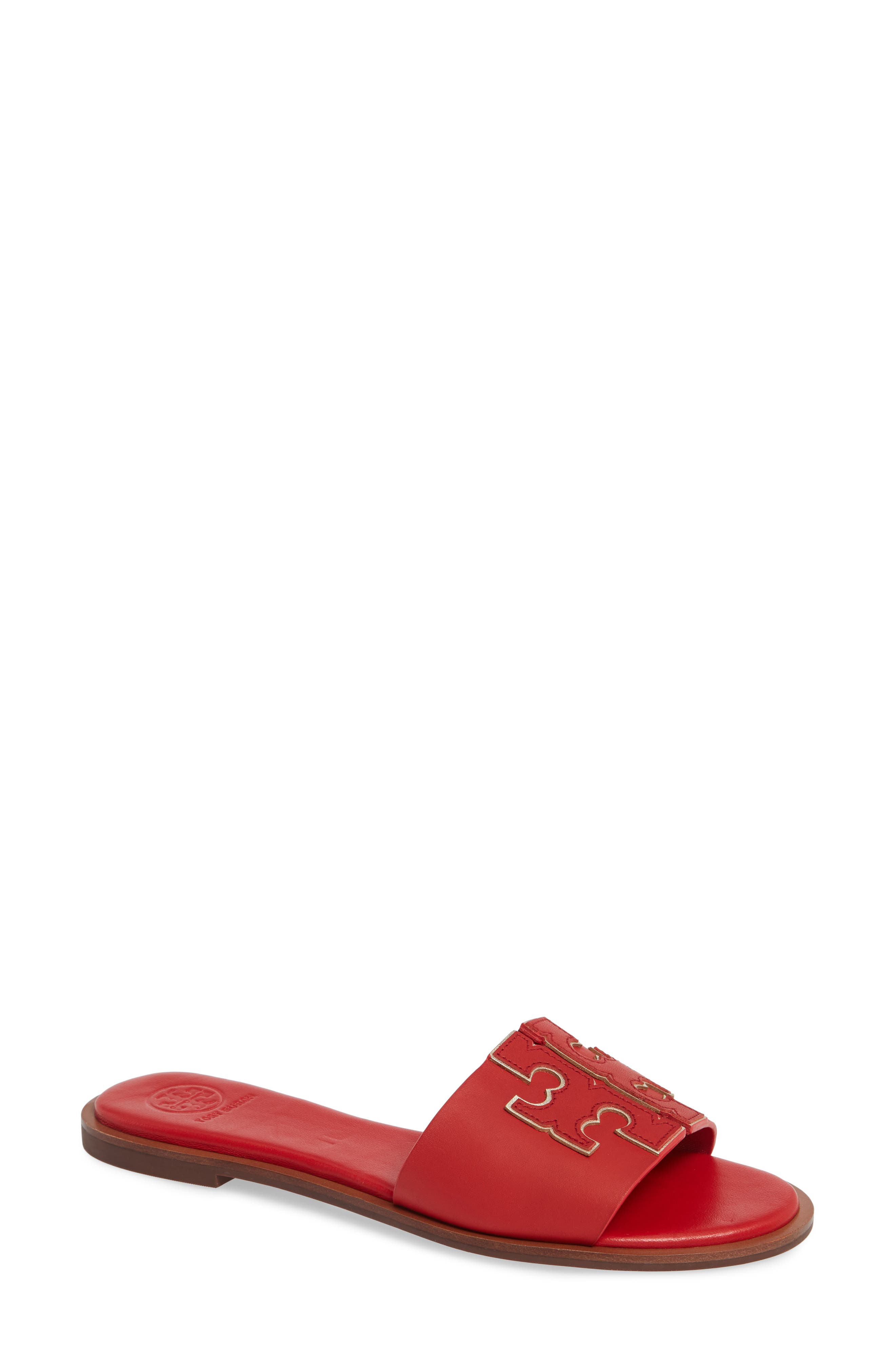 tory burch slides red