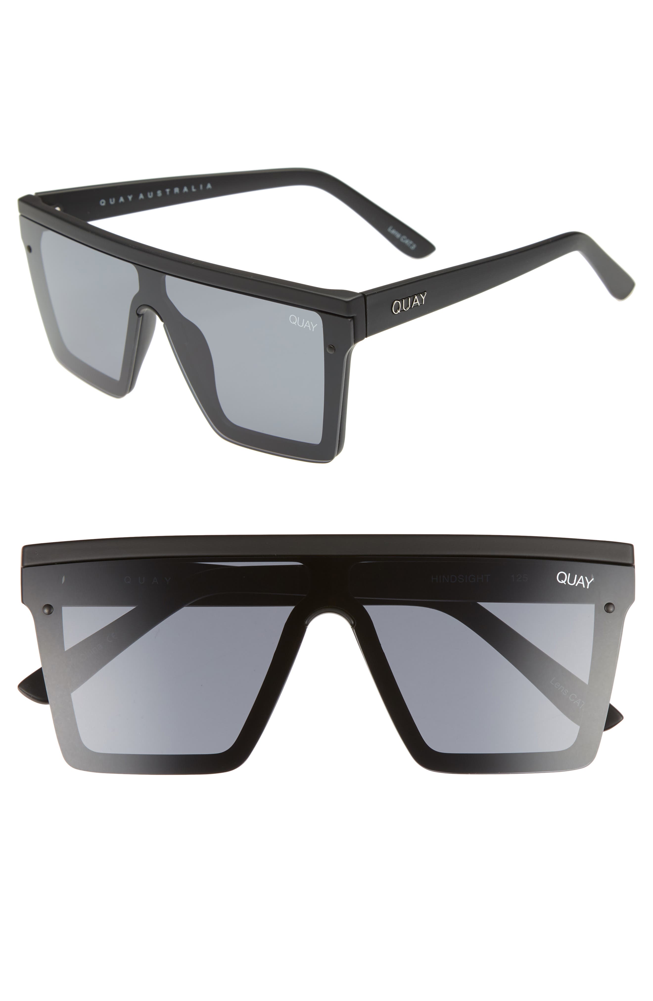 Quay Australia Hindsight 150mm Shield Sunglasses Nordstrom