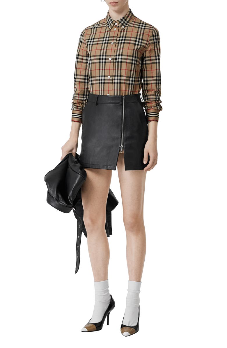 BURBERRY CHECK SLIM FIT SHIRT,8009033