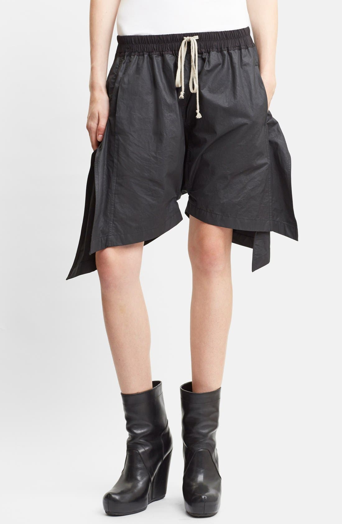 Rick Owens Waxed Drawstring Shorts Nordstrom