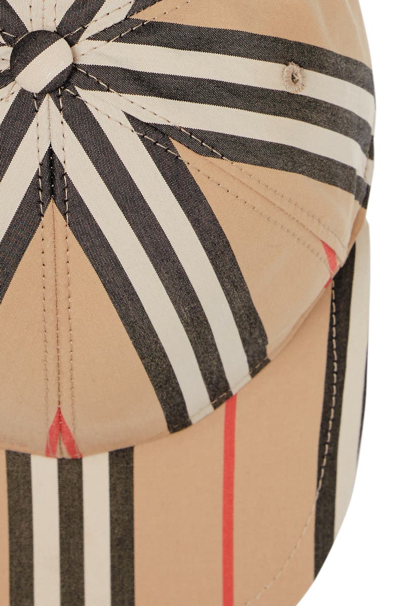 BURBERRY LOGO ICON STRIPE BASEBALL CAP,8011952