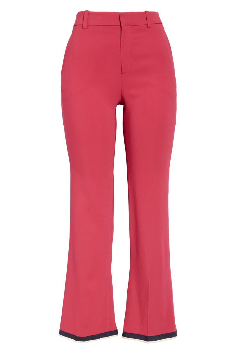 Gucci Stretch Cady Crop Bootcut Pants In Raspberry Cake