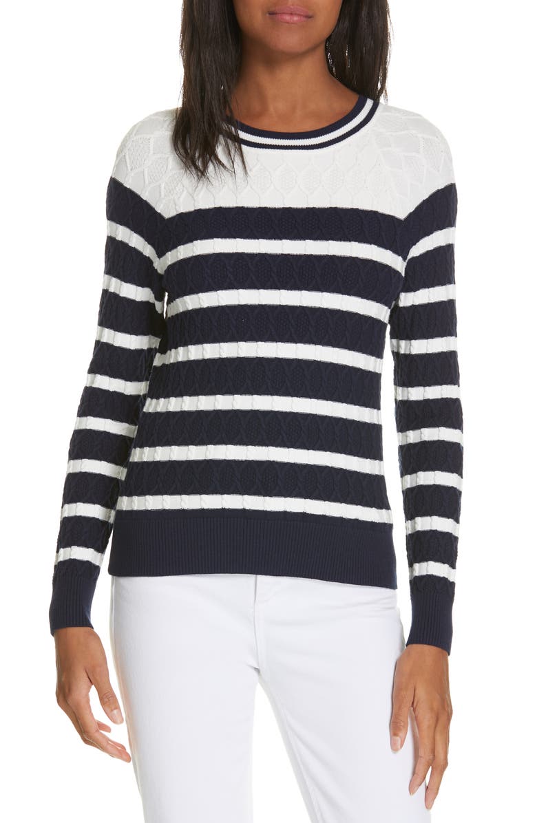Milly Texture Stitch Stripe Sweater | Nordstrom