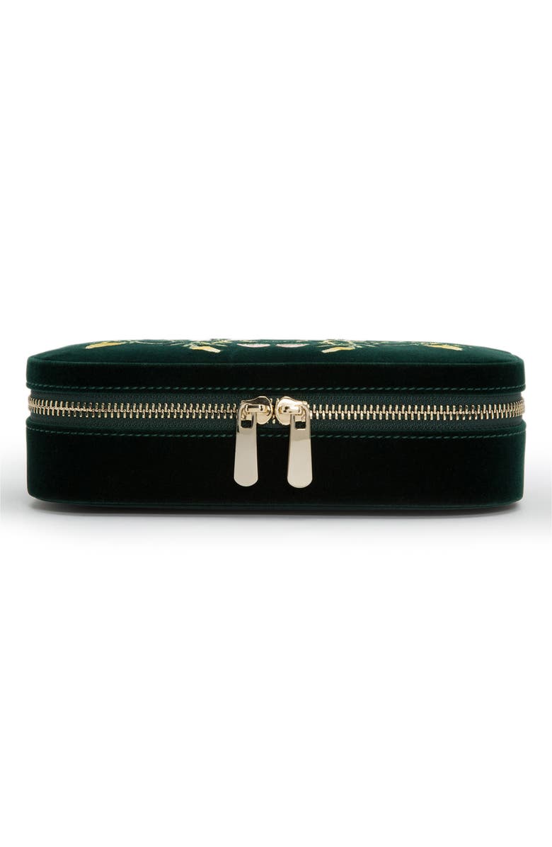 Wolf Zoe Rectangle Zip Case - Green In Forest Green