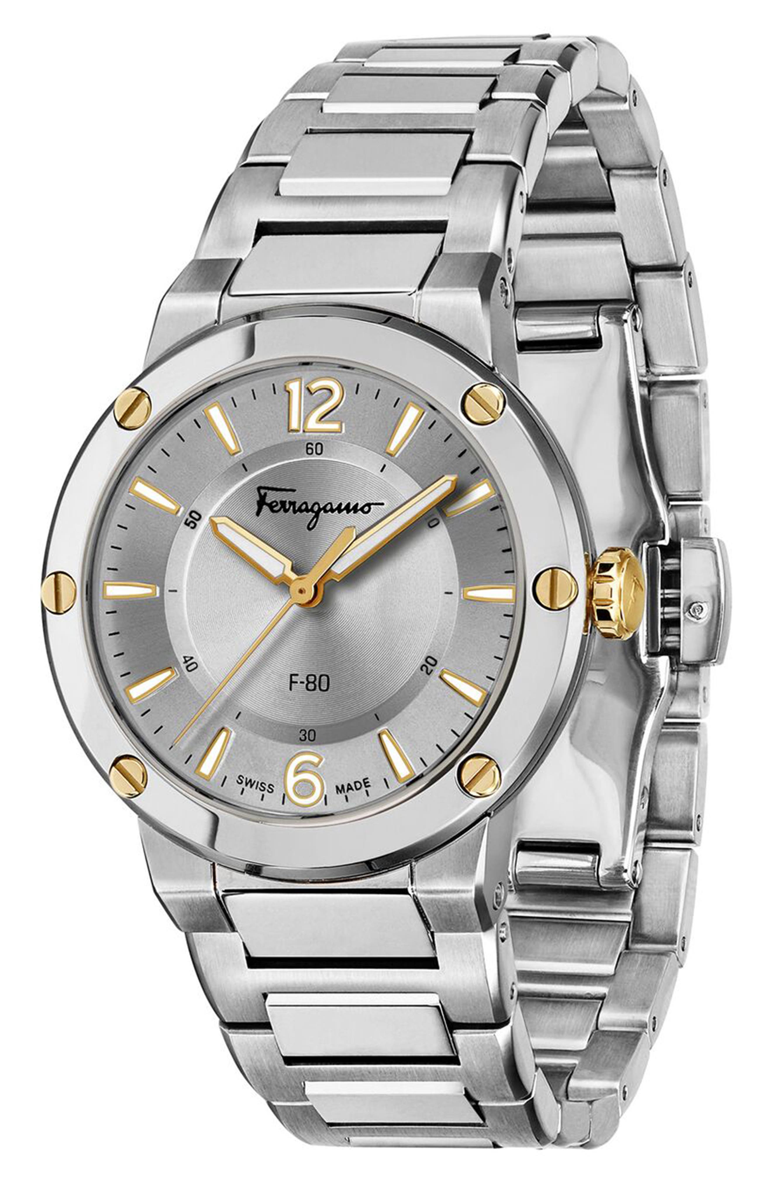 Salvatore Ferragamo F80 Bracelet Watch, 34mm Nordstrom