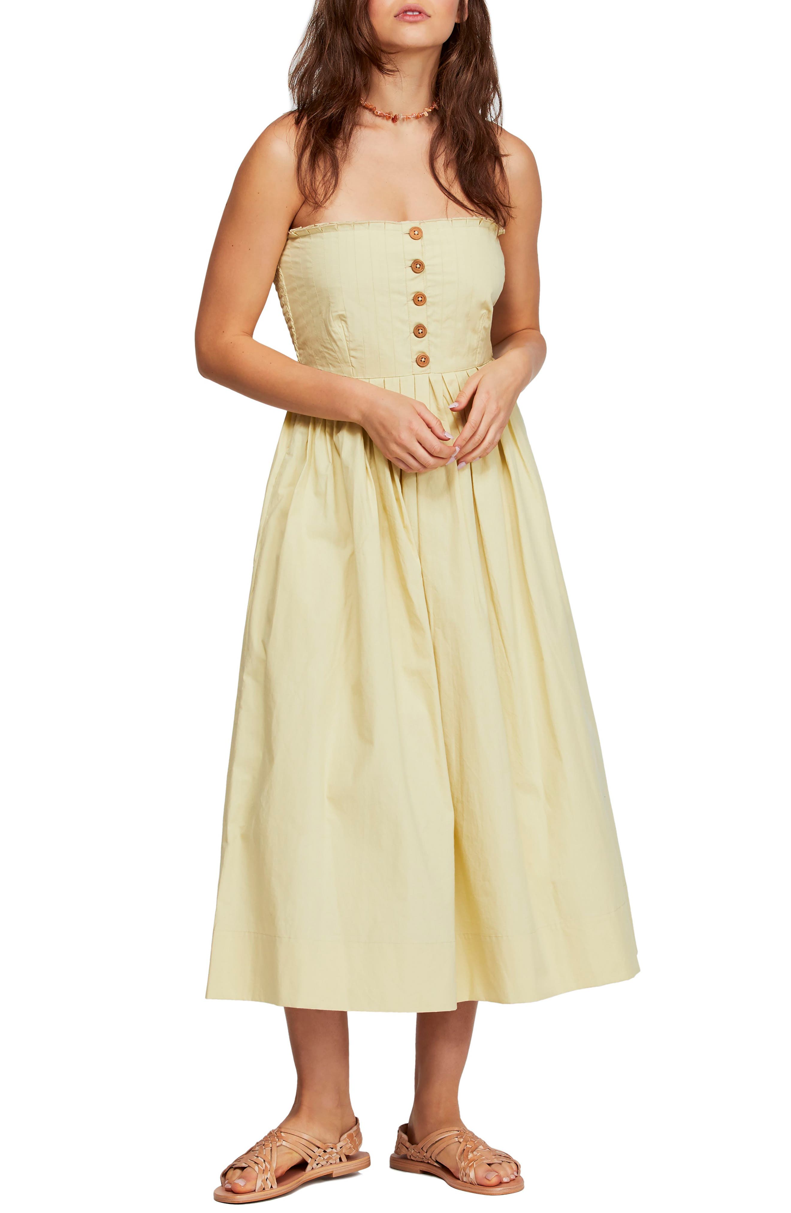 Free People Lilah Strapless Maxi Dress, Green