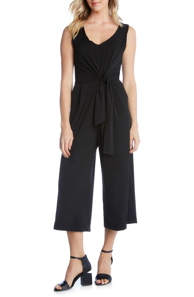Karen Kane Suits TIE FRONT JUMPSUIT