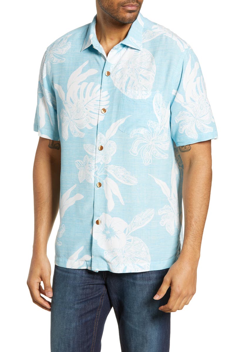 Tommy Bahama T-shirts GEO LEAF CLASSIC FIT CAMP SHIRT