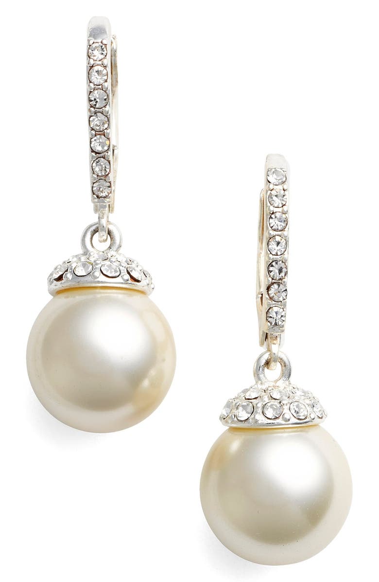 Imitation pearl drop earrings Outlet