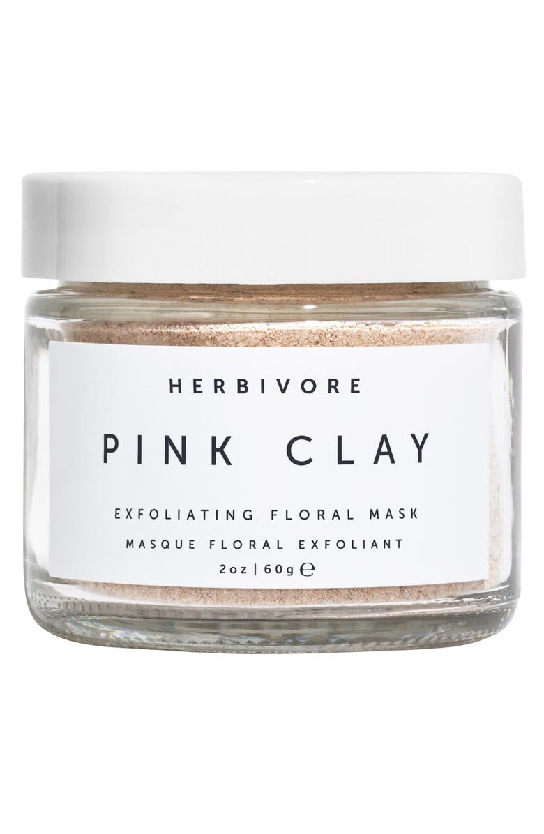 HERBIVORE BOTANICALS Pink Clay Exfoliating Mask, Main, color, NO COLOR