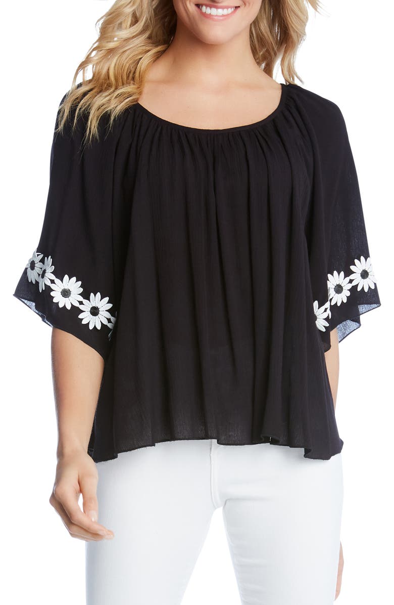 Karen Kane Tops EMBELLISHED DAISY TOP