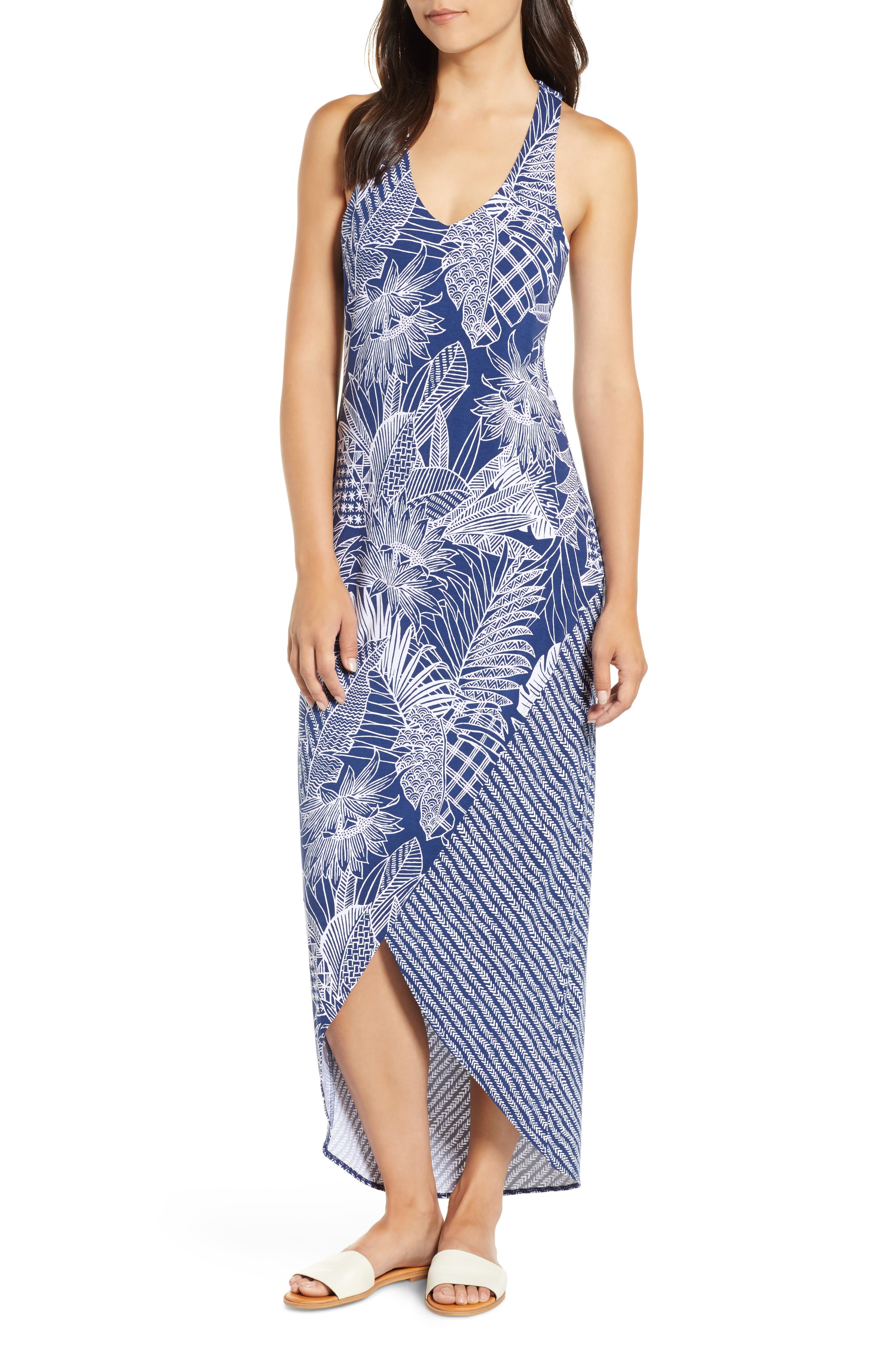 Tommy Bahama Lava Cove Print Maxi Dress, Blue