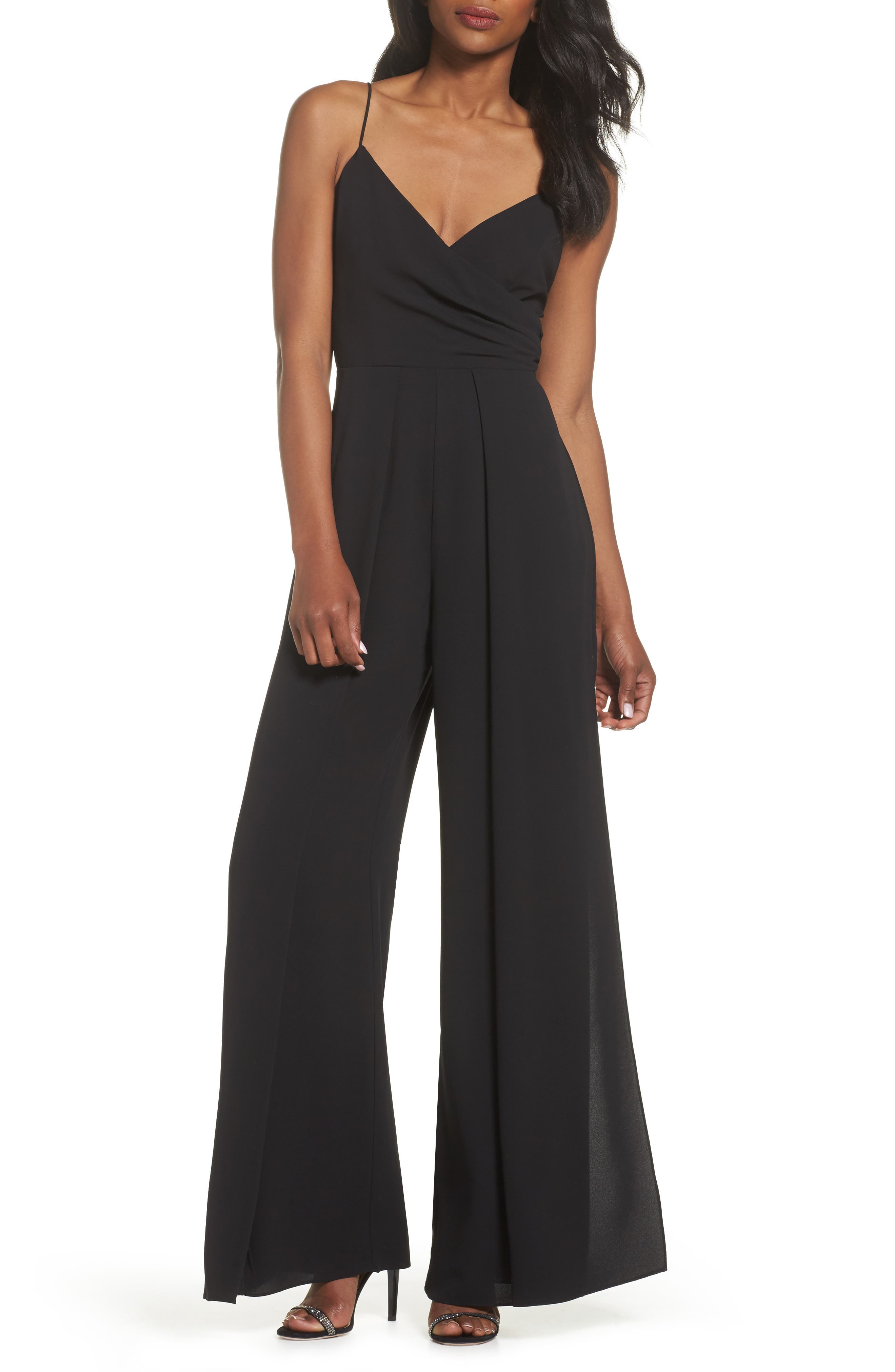 Vince Camuto Crepe Wrap Bodice Jumpsuit Nordstrom
