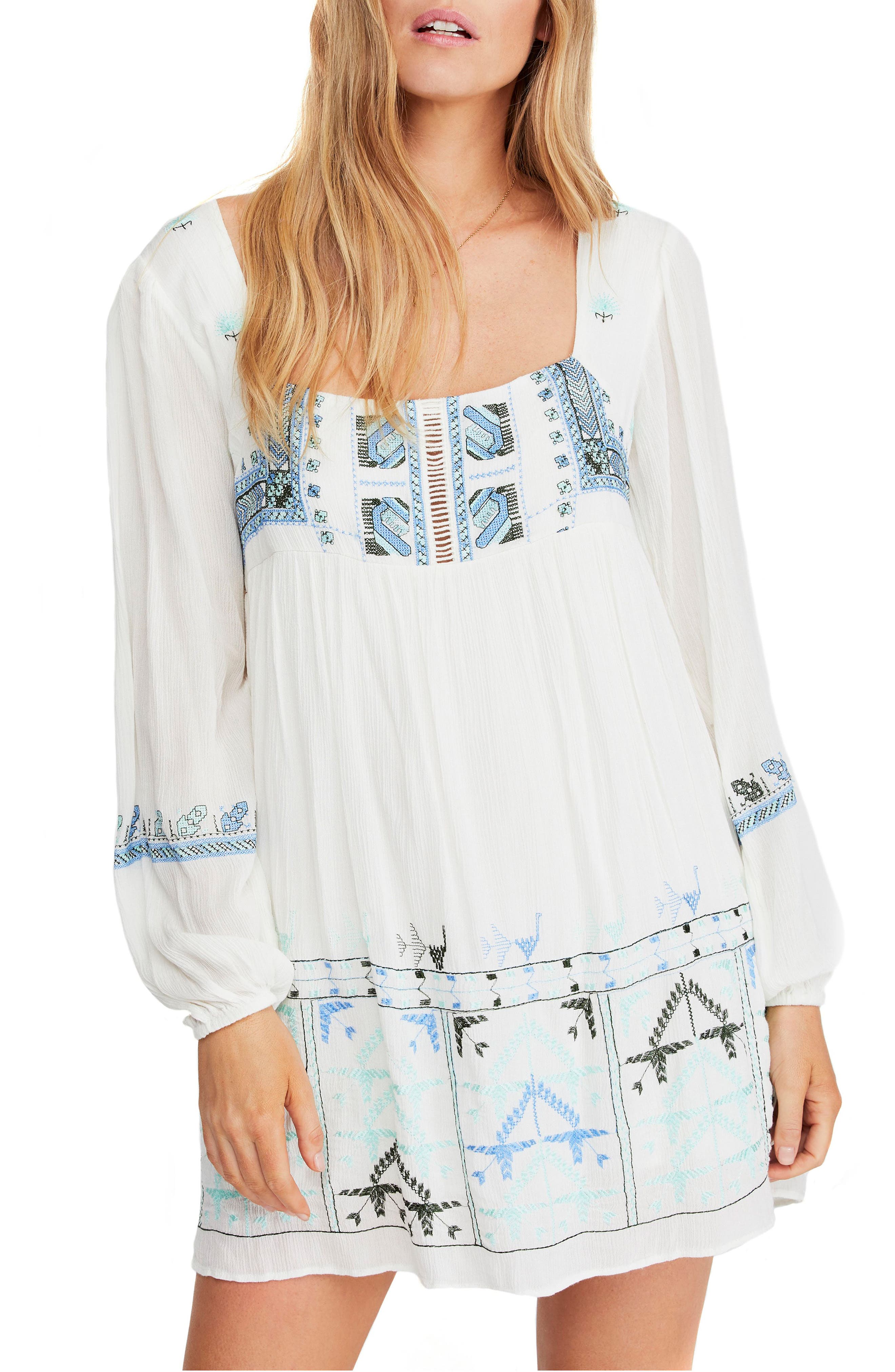 Free People Rhiannon Embroidered Babydoll Dress