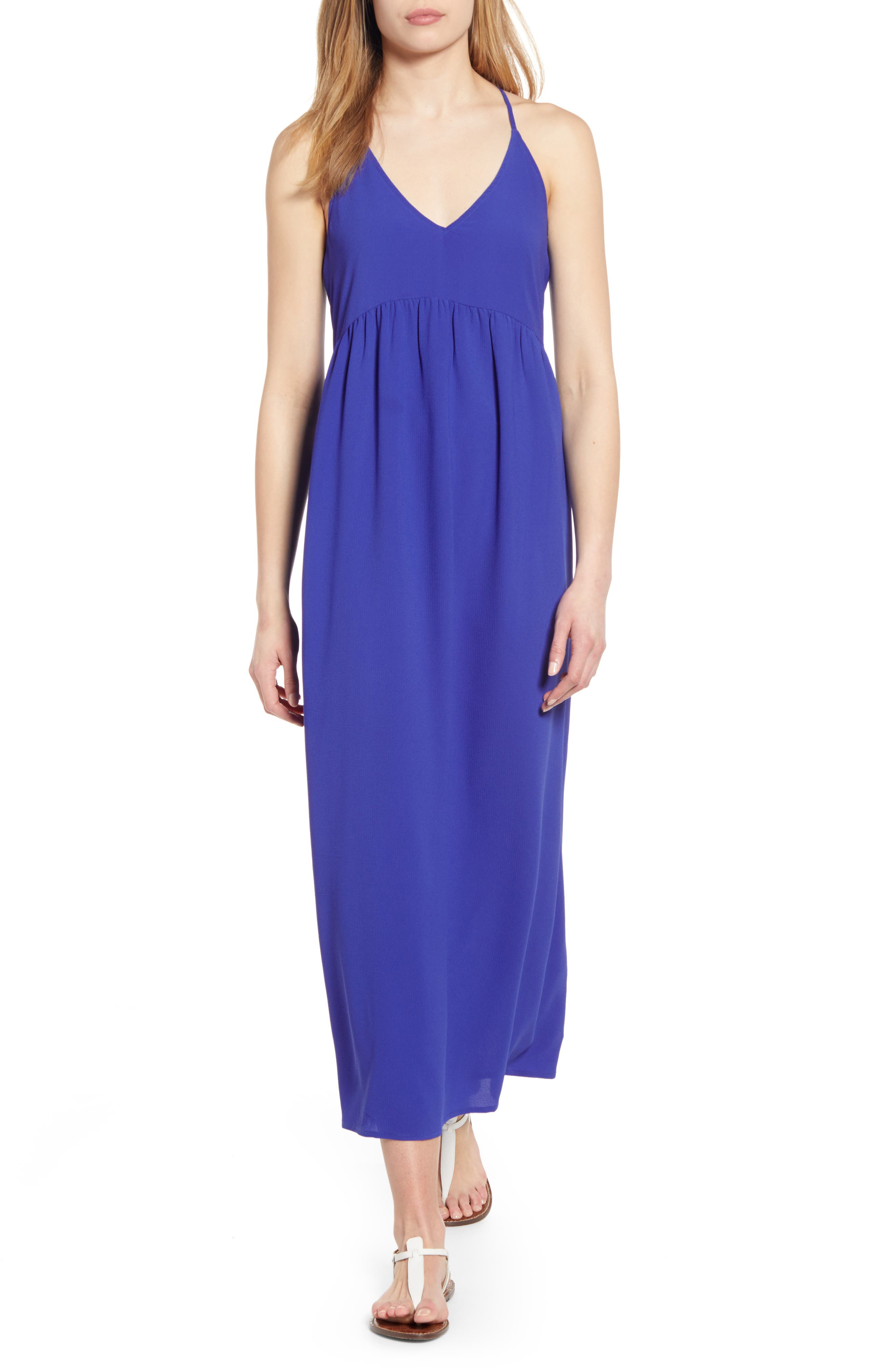 Petite Gibson X Hi Sugarplum! Palm Springs Festival Maxi Dress, Blue