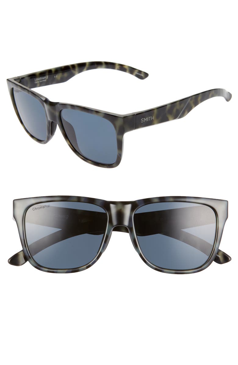 SMITH LOWDOWN 2 55MM CHROMAPOP(TM) POLARIZED SQUARE SUNGLASSES,LD2CPGNMB