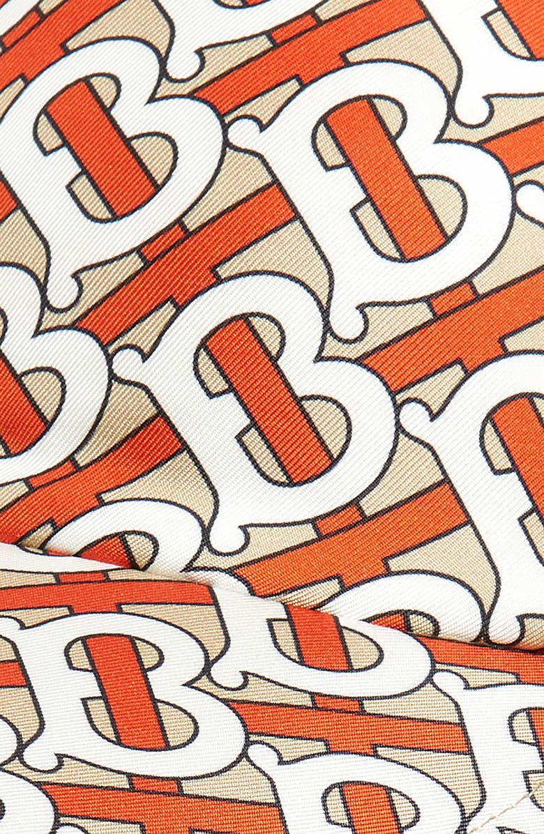 BURBERRY TB MONOGRAM SILK FOULARD BASEBALL CAP,8013975