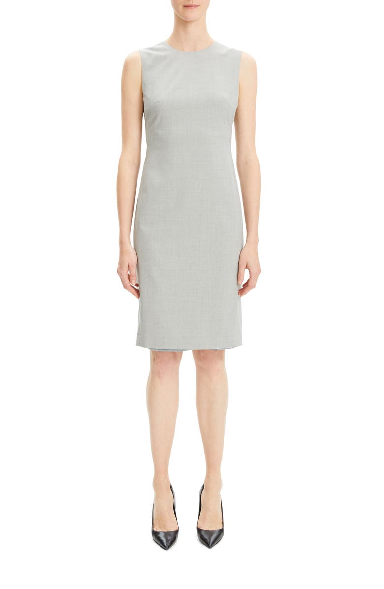 THEORY EANO GOOD WOOL SHEATH DRESS,H0101617