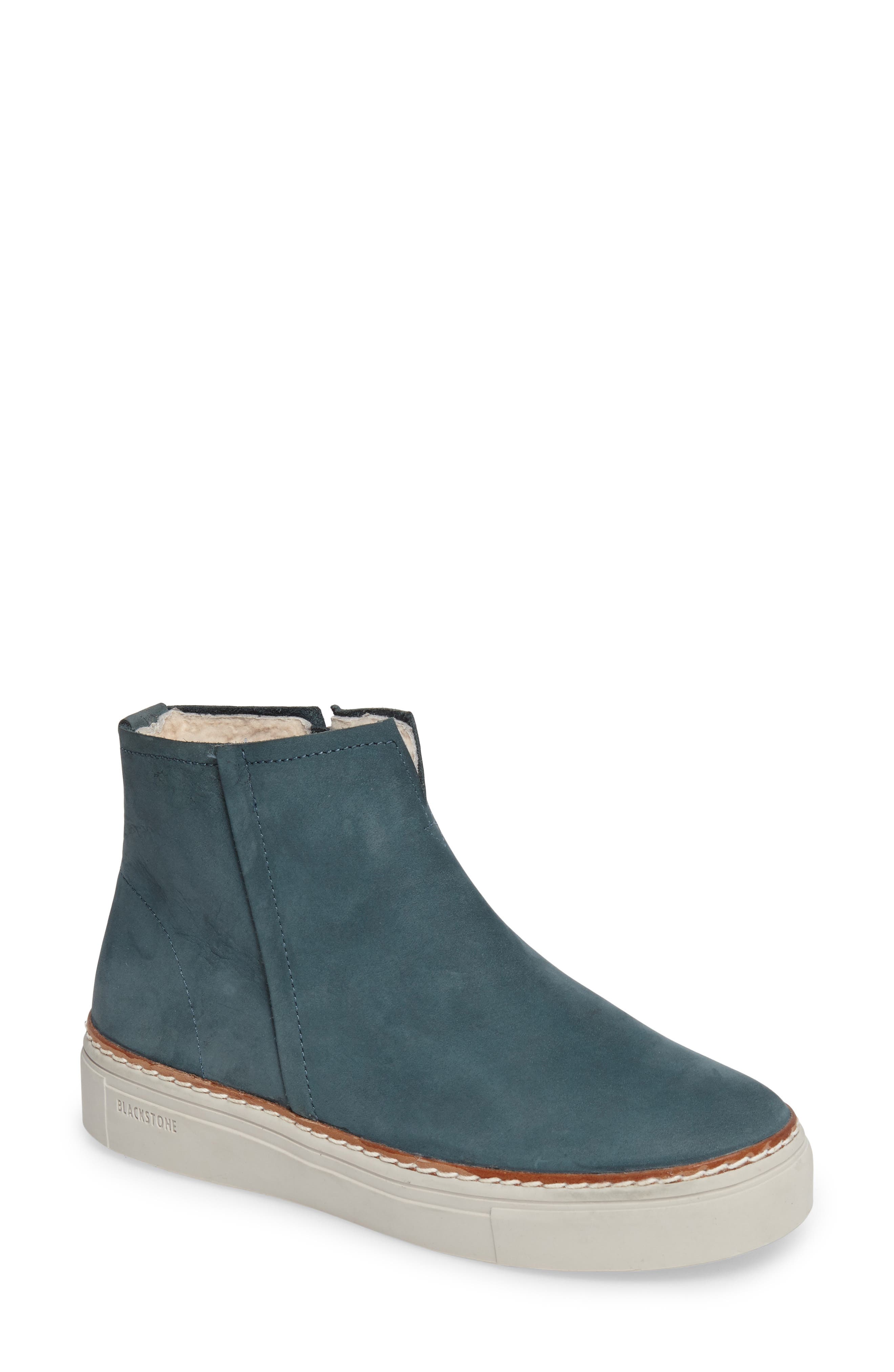 Blackstone Ol27 Genuine Shearling Lined Bootie Blue