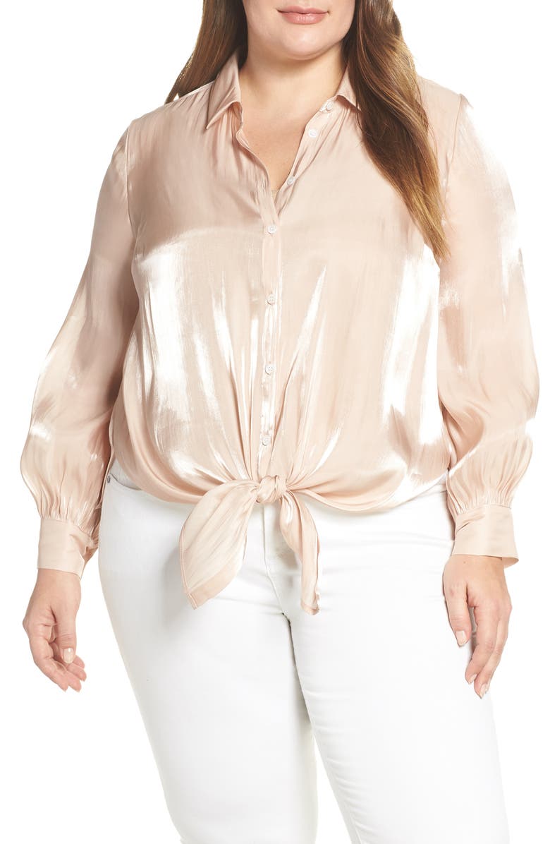 Vince Camuto Tops TIE FRONT IRIDESCENT TOP