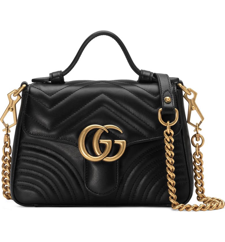 Gucci Marmont 2.0 Leather Top Handle Bag | Nordstrom