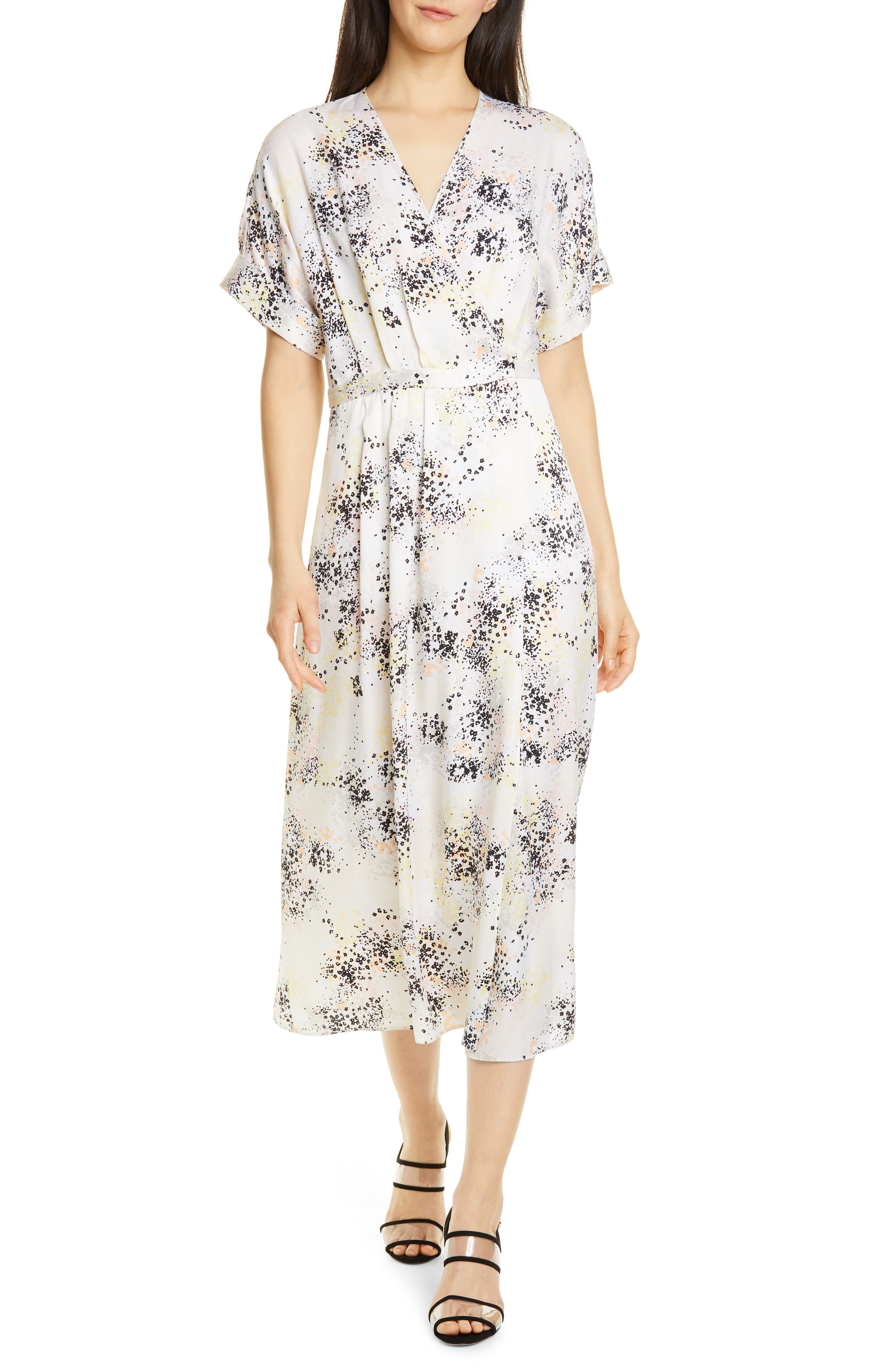 Equipment Tavine Silk Midi Dress, Ivory