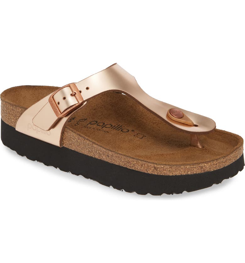 Birkenstock Platforms 'GIZEH' BIRKO-FLOR PLATFORM FLIP FLOP SANDAL