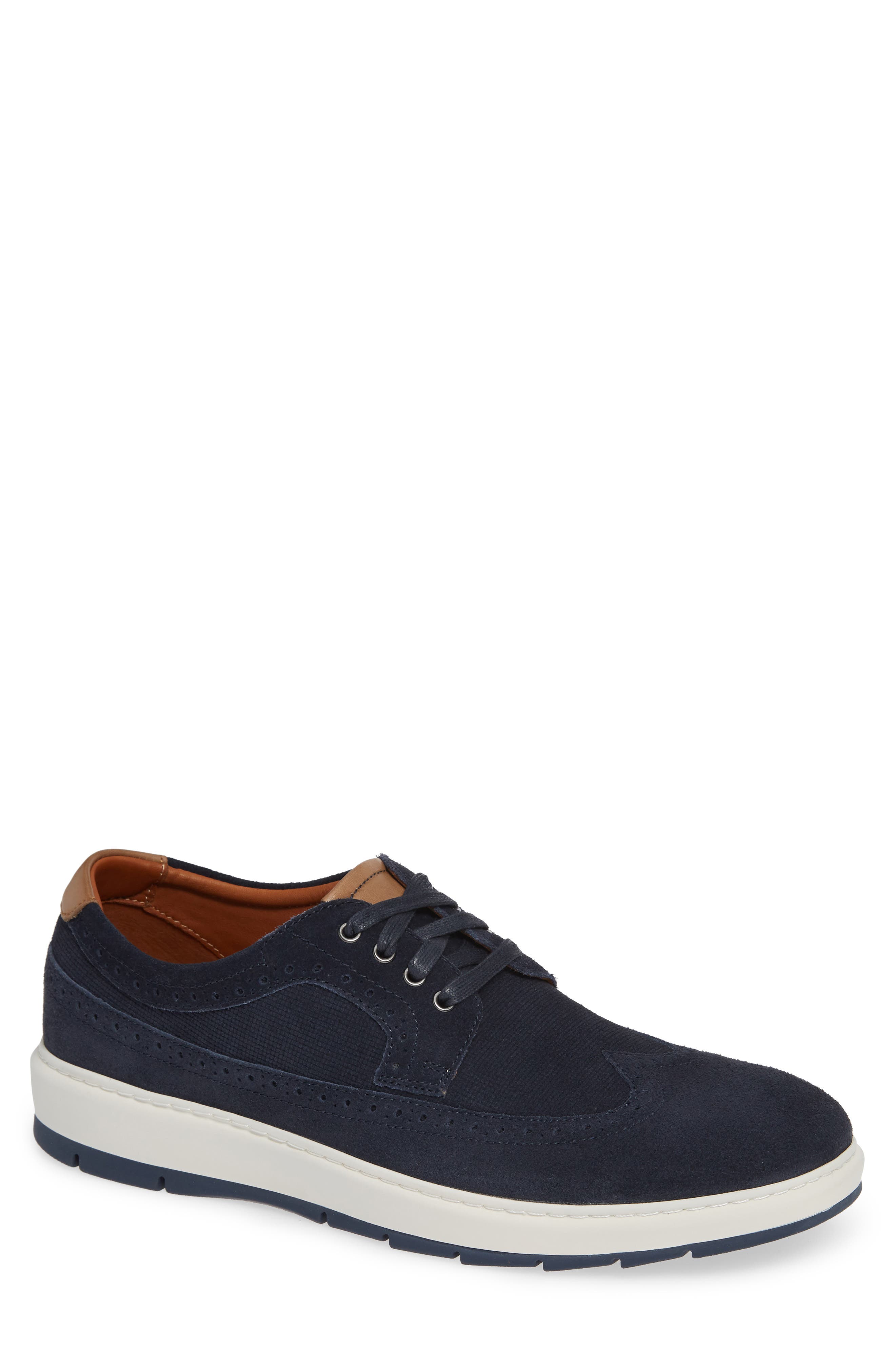 Johnston & Murphy Elliston Wingtip Sneaker, Blue