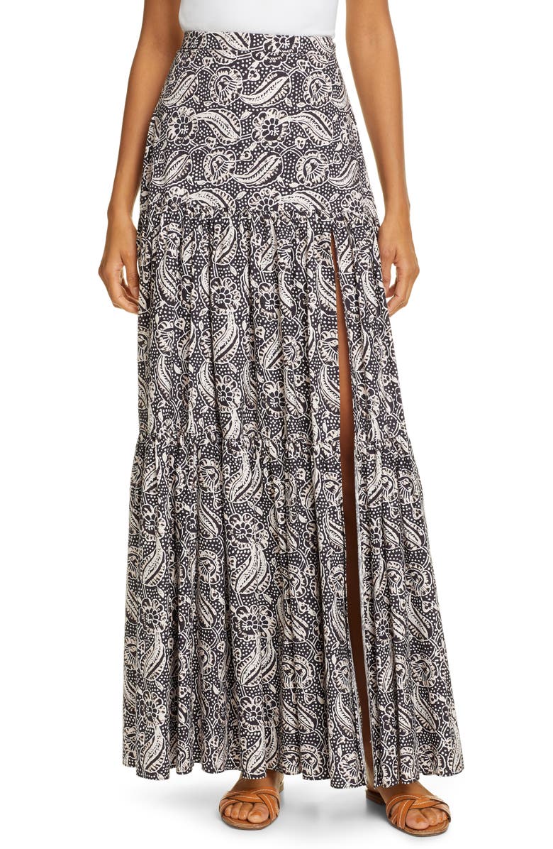 Veronica Beard Skirts SERENCE BATIK PRINT COTTON MAXI SKIRT