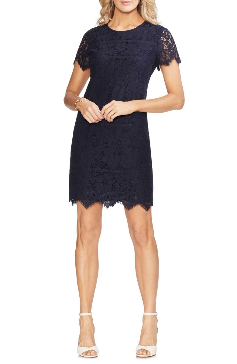 Vince Camuto Dresses BORDERED LACE SHIFT DRESS