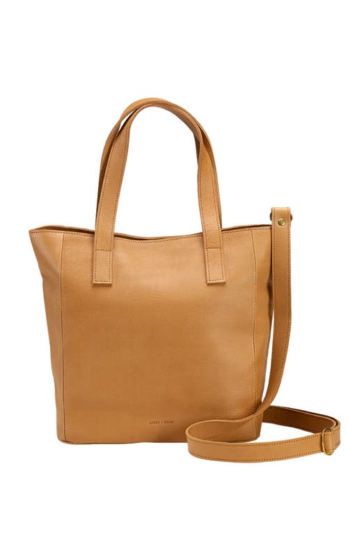 Shop Sarep + Rose Maral Daily Tote In Camel And White