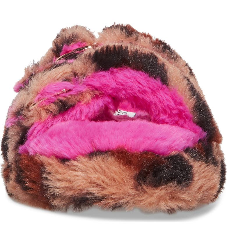 STEVE MADDEN Kids' Jaround Faux Fur Slide Slipper, Main, color, LEOPARD