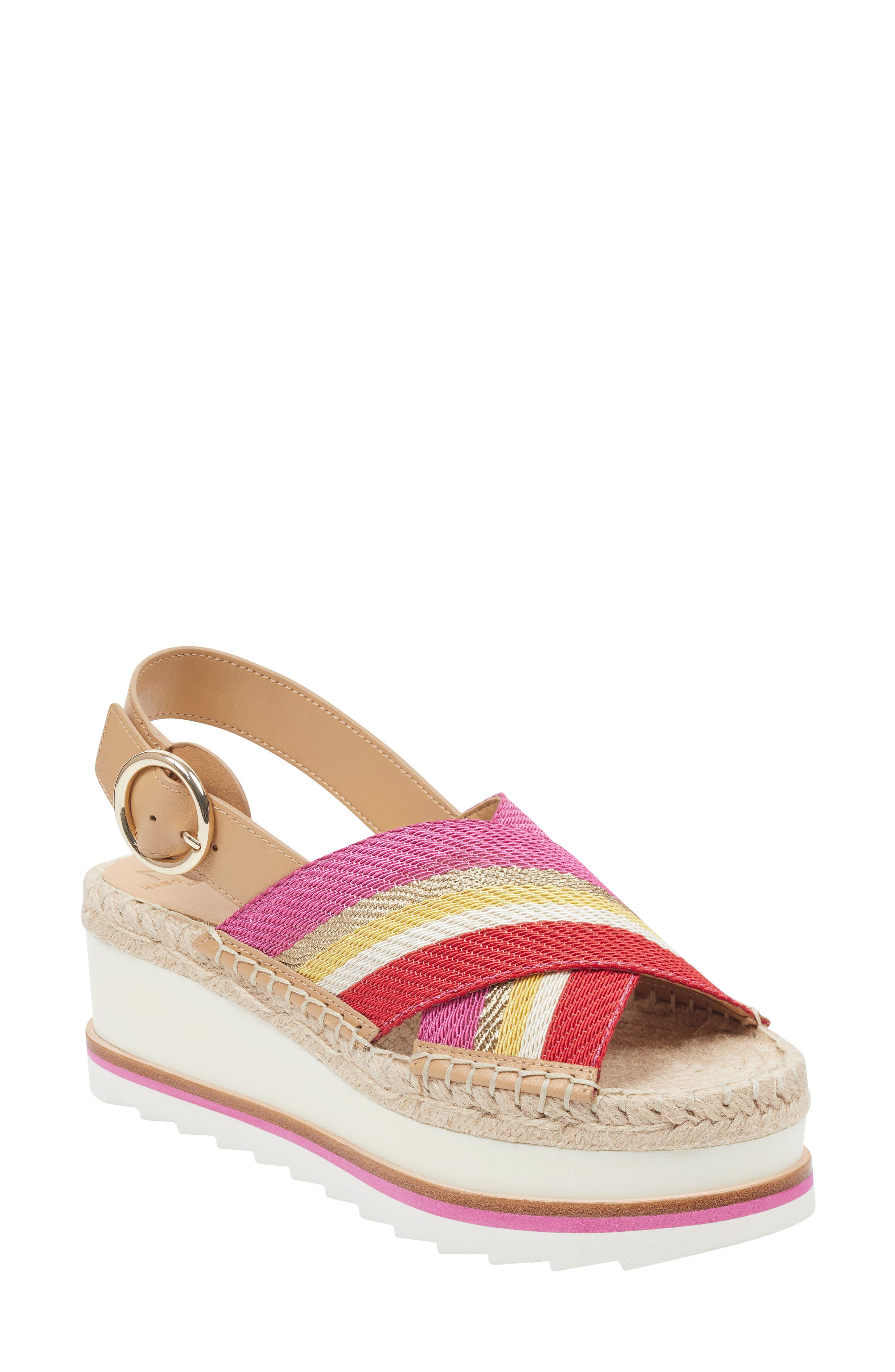 Marc Fisher Ltd Glenna Platform Slingback Sandal, Pink