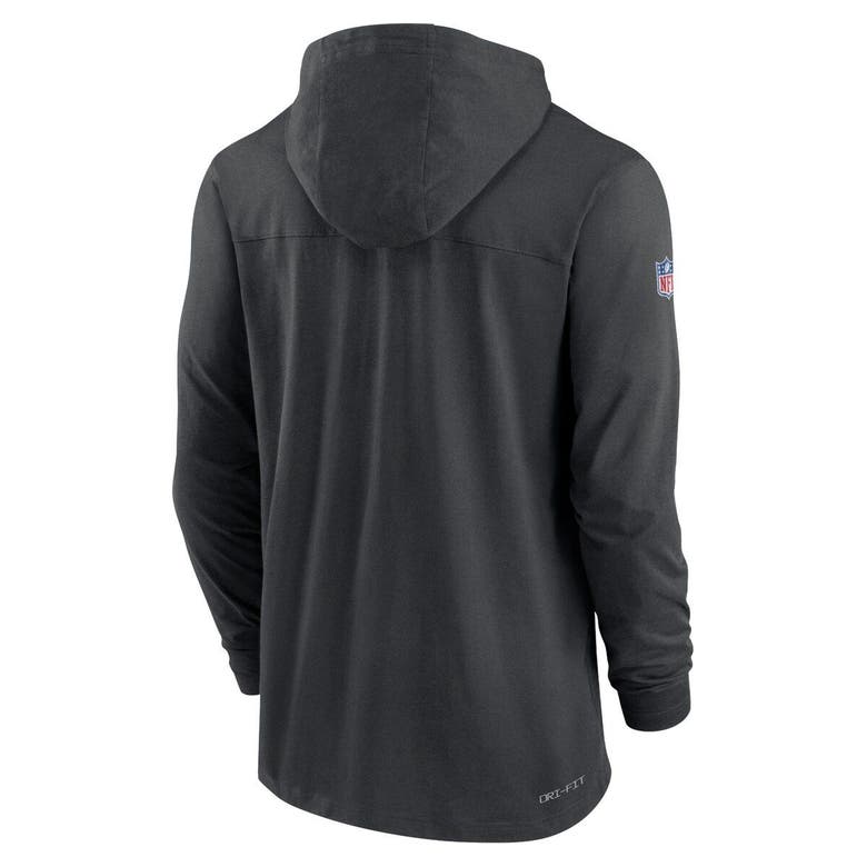 Nike Men's Baltimore Ravens Sideline Half-Zip Long Sleeve Top - Black - M Each