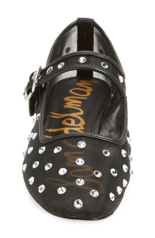 Shop Sam Edelman Michaela Shine Mary Jane Flat In Black