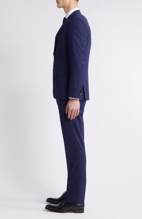 HUGO BOSS BOSS HUGE PLAID 3-PIECE BLUE STRETCH SUIT 